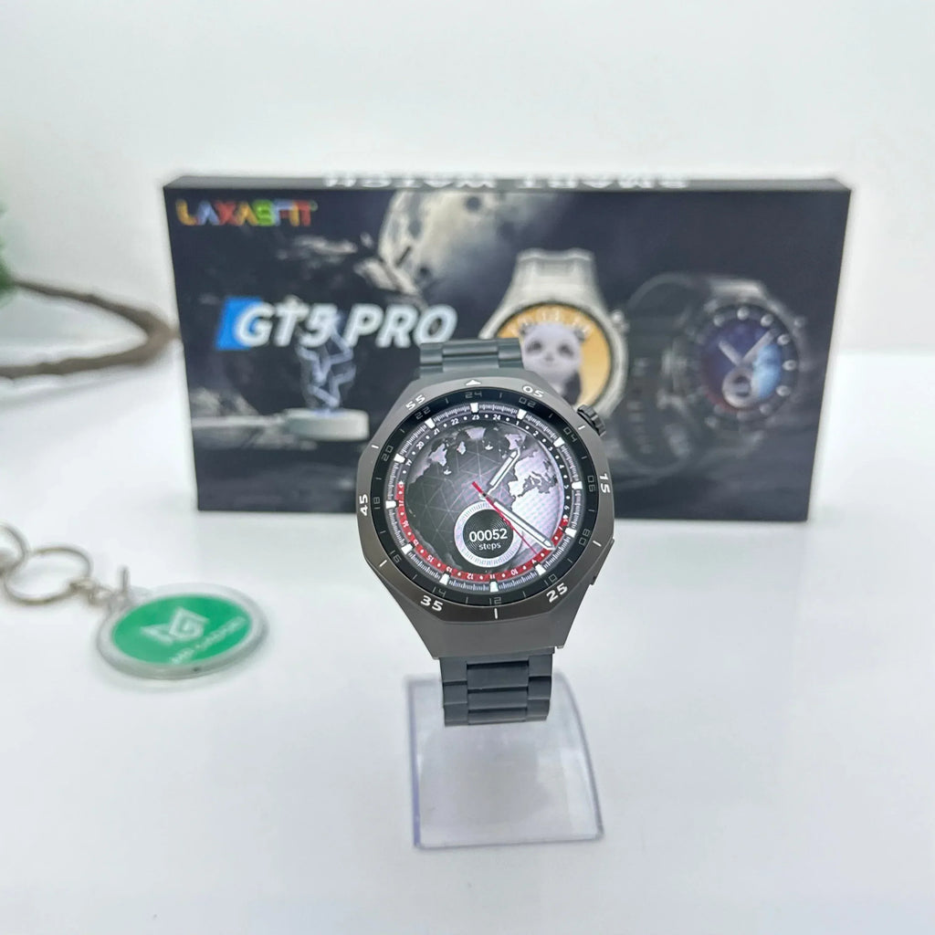 Laxasfit Watch GT5 Pro 46mm Smartwatch, Sharp-Edged Design, upto14 Days Battery Life, Pro-level Sports Watch, iOS & Android Compatible