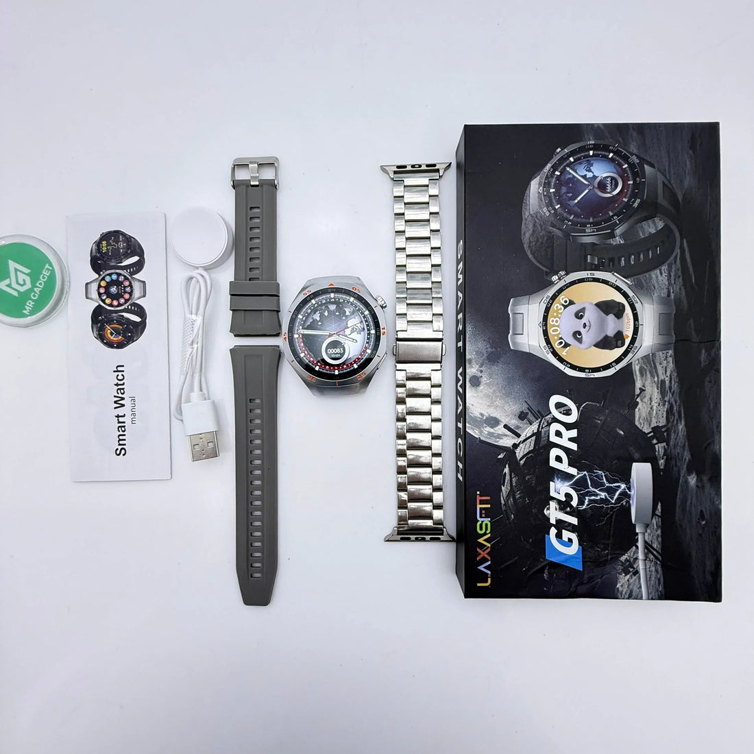 Laxasfit Watch GT5 Pro 46mm Smartwatch, Sharp-Edged Design, upto14 Days Battery Life, Pro-level Sports Watch, iOS & Android Compatible