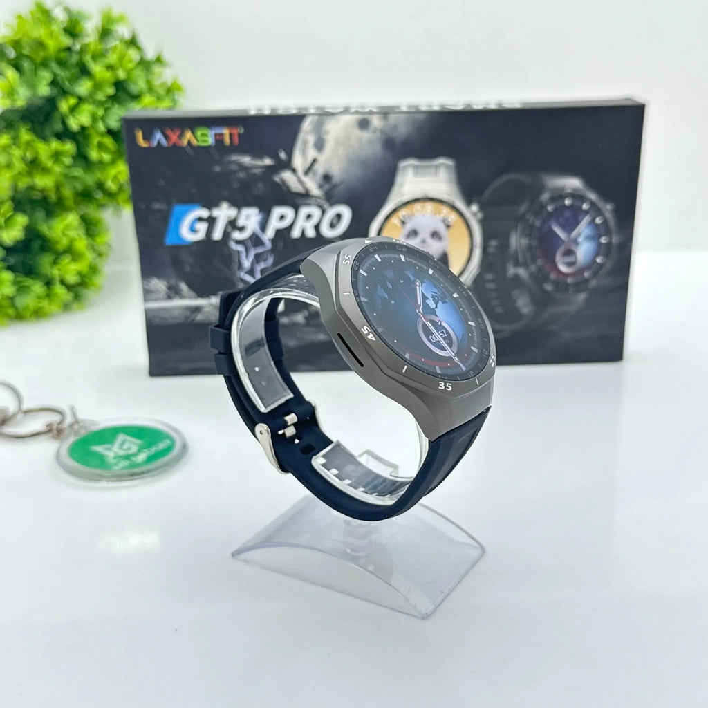 Laxasfit Watch GT5 Pro 46mm Smartwatch, Sharp-Edged Design, upto14 Days Battery Life, Pro-level Sports Watch, iOS & Android Compatible