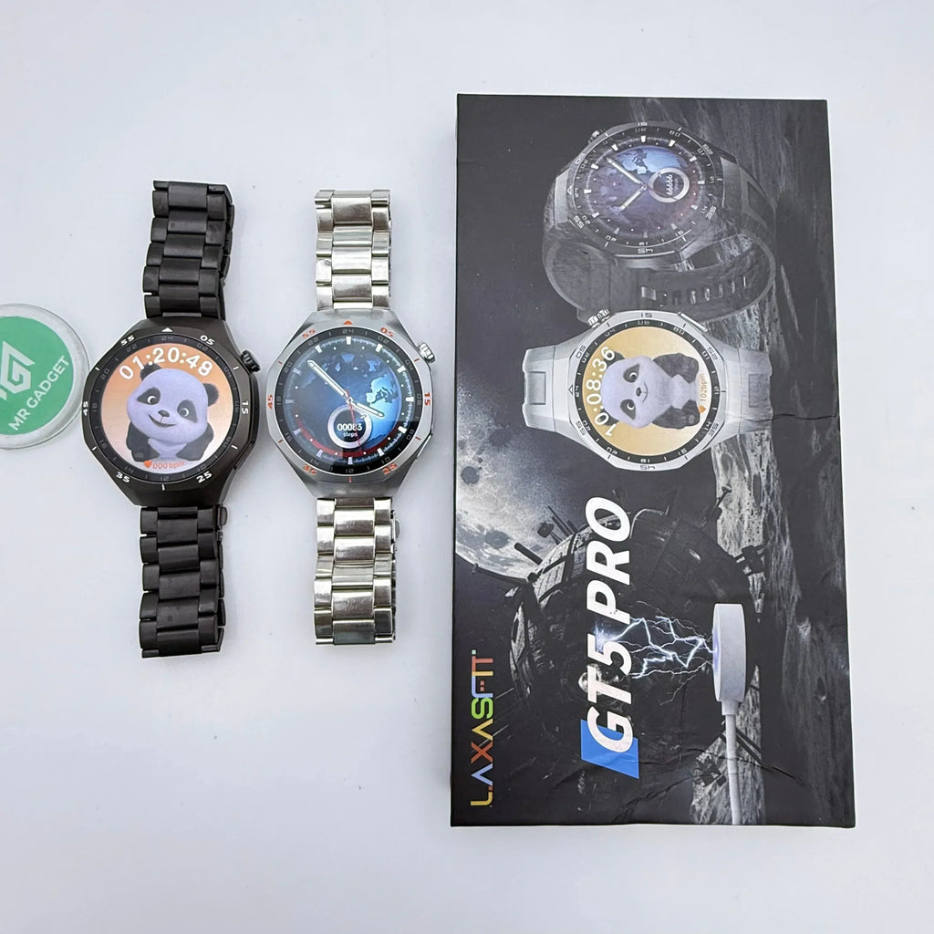 Laxasfit Watch GT5 Pro 46mm Smartwatch, Sharp-Edged Design, upto14 Days Battery Life, Pro-level Sports Watch, iOS & Android Compatible