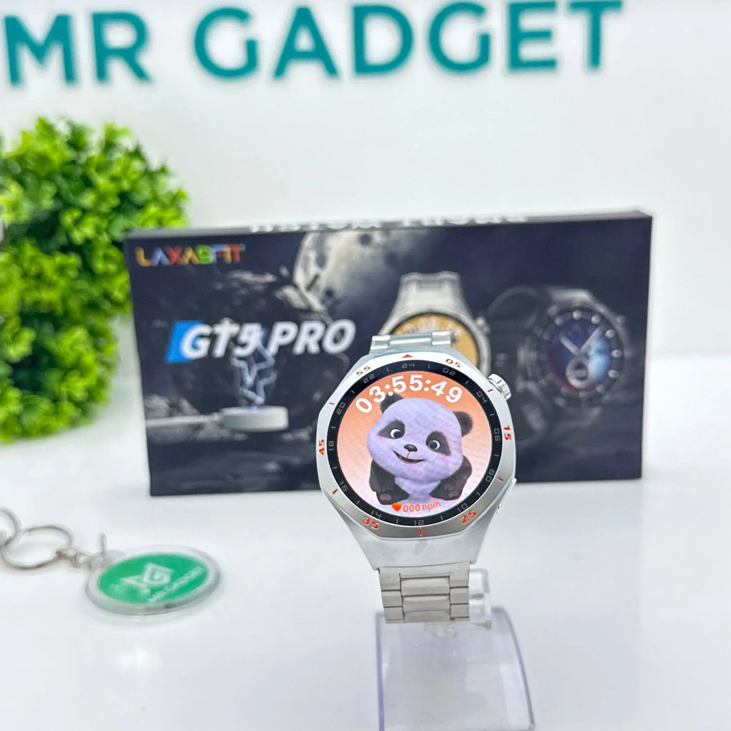Laxasfit Watch GT5 Pro 46mm Smartwatch, Sharp-Edged Design, upto14 Days Battery Life, Pro-level Sports Watch, iOS & Android Compatible