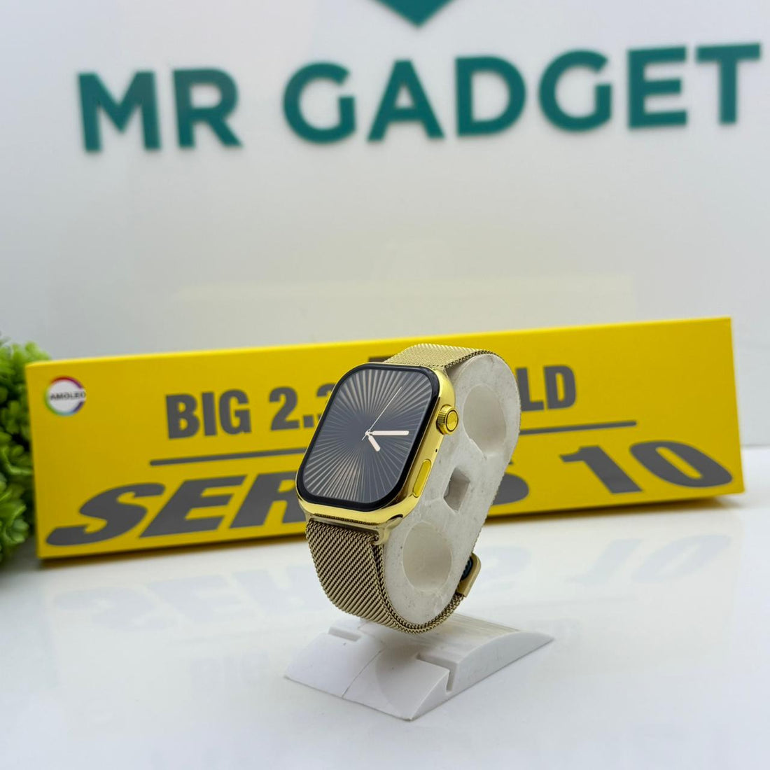 Apple Logo Smart Watch Gold Edition Dual Strap