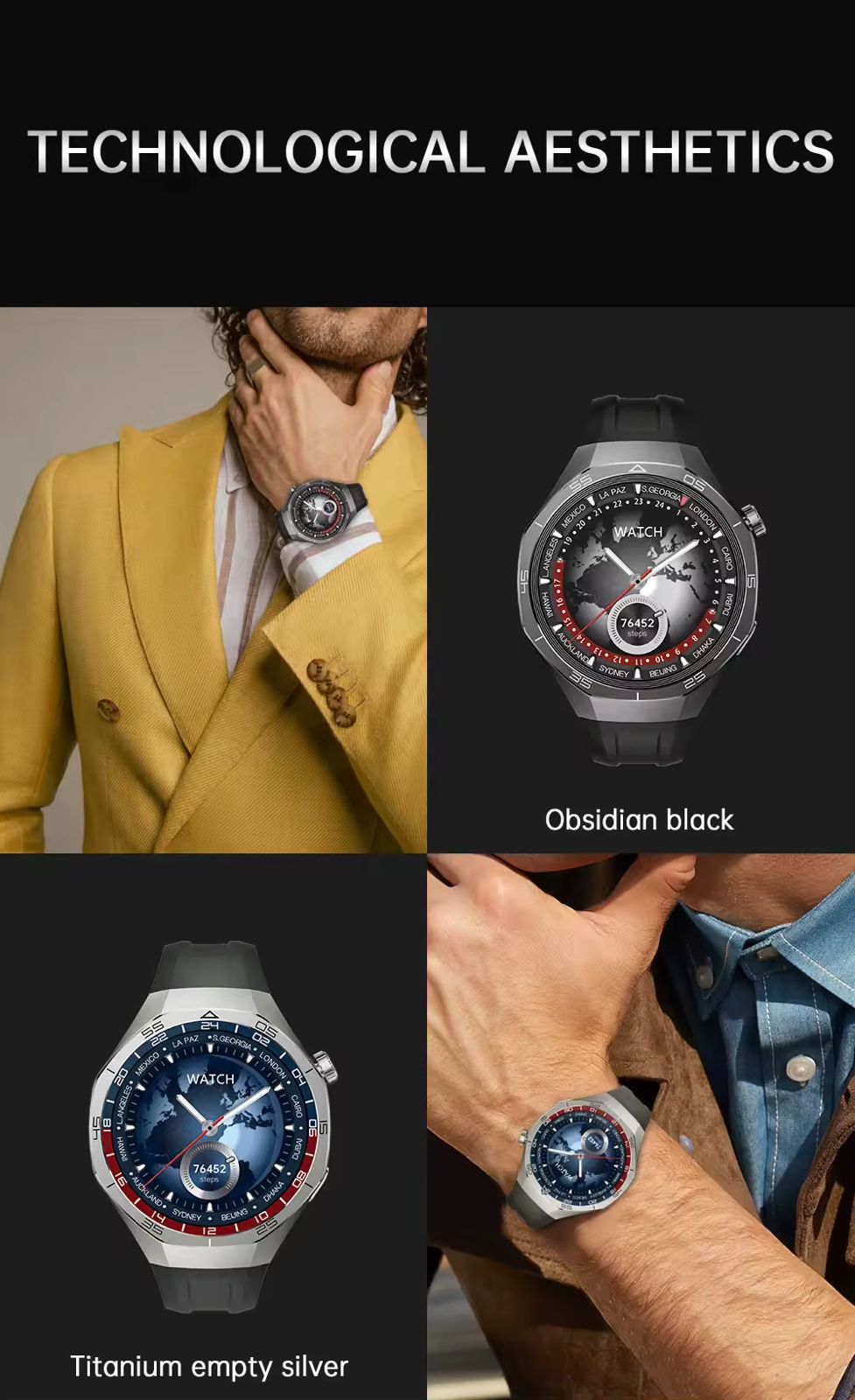 Original SK40 Smart Watch Men AMOLED HD Screen NFC Bluetooth Call Watch GPS Tracking Heart Rate Compass For FXINRISE SmartWatch