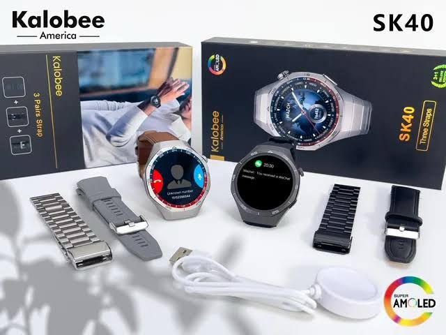 Original SK40 Smart Watch Men AMOLED HD Screen NFC Bluetooth Call Watch GPS Tracking Heart Rate Compass For FXINRISE SmartWatch